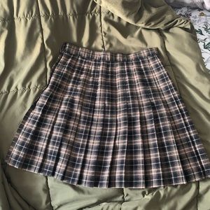 Plaid Pleated Skirt/ tennis skirt